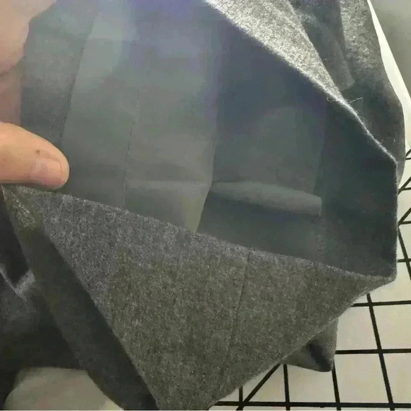 Talbots Women’s 12W Gray Wool Trousers Side Zip Wide Leg Made In Italy Pants - Picture 12 of 13